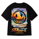 T-shirt homme streetwear | T-shirt oversize hip hop | T-shirt été manches courtes | T-shirt coton homme loose | T-shirt smile Harajuku | T-shirt homme décontracté | T-shirt imprimé sourire | T-shirt hip hop 2022 | T-shirt streetwear coton | T-shirt homme mode loose