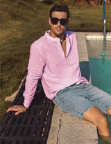 Chemise homme lin coton manches longues | Blouse décontractée homme printemps | Chemise henley homme ample | Haut homme casual manches longues | Chemise lin homme automne | Chemise décontractée coton homme | Chemise homme printemps automne | Chemise loose homme manches longues | Blouse coton lin homme décontractée | Chemise henley printemps homme