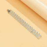 Bracelet large punk femme | Bracelet chaîne épaisse tendance | Bracelet main chunky mode | Bijoux punk femme 2022 | Bracelet style large maille | Bracelet chunky femme cadeau | Bracelet main épais mode | Bracelet punk tendance 2022 | Bijoux femme large chaîne | Bracelet mode femme chunky