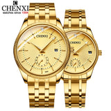 Montre CHENXI homme | Montre CHENXI femme | Montre or luxe couple | Montre quartz élégante | Montre mode homme femme | Montre habillée CHENXI | Montre couple tendance | Montre bracelet or quartz | Relogio masculino CHENXI | Montre de luxe pour amoureux