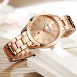 Montre femme CURREN or | Montre bracelet acier femme | Montre élégante dorée femme | Montre femme créative or | Montre féminine acier doré | Montre CURREN pour femme | Montre femme luxe or | Montre bracelet femme mode | Montre femme design CURREN | Montre femme tendance or