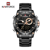 Montre homme militaire NAVIFORCE | Montre sport homme étanche | Montre quartz homme or | Montre NAVIFORCE double affichage | Montre acier homme sportive | Montre militaire homme waterproof | Montre homme quartz or NAVIFORCE | Montre sport étanche NAVIFORCE | Montre homme style militaire | Montre NAVIFORCE 9163 homme