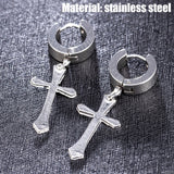 Boucles d'oreilles croix femme | Boucles pendantes style punk | Bijoux croix femme tendance | Boucles drop croix modernes | Boucles cartilage croix | Boucles d’oreilles punk femme | Boucles pendantes mode 2020 | Boucles d’oreilles croix élégantes | Aretes de mujer croix | Bijoux croix style moderne