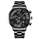 Montre homme luxe | Montre quartz acier | Montre bracelet sport | Montre homme élégante | Montre acier inoxydable | Montre homme calendrier | Montre business homme | Montre sportive homme | Relogio masculino | Montre homme tendance