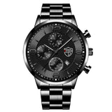 Montre homme luxe | Montre quartz acier | Montre bracelet sport | Montre homme élégante | Montre acier inoxydable | Montre homme calendrier | Montre business homme | Montre sportive homme | Relogio masculino | Montre homme tendance