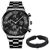Montre homme luxe | Montre quartz acier | Montre bracelet sport | Montre homme élégante | Montre acier inoxydable | Montre homme calendrier | Montre business homme | Montre sportive homme | Relogio masculino | Montre homme tendance
