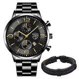 Montre homme luxe | Montre quartz acier | Montre bracelet sport | Montre homme élégante | Montre acier inoxydable | Montre homme calendrier | Montre business homme | Montre sportive homme | Relogio masculino | Montre homme tendance