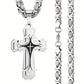 Men's vintage pendant necklace flat pendant detail