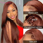 Perruque brune Burgundy | Perruque brésilienne 4x4 | Perruque cheveux humains | Perruque lace front 4x4 | Perruque pre-plucked | Perruque droite Burgundy | Perruque 100% humaine | Perruque vierge brune | Perruque frontale 4x4 | Perruque brune profonde