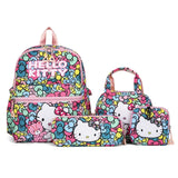 Ensemble de sacs à dos Kuromi | Cartable Hello Kitty | Sac à dos Sanrio 4 pièces | Trousse Kuromi | Sac bandoulière Melody | Joli sac à dos Sanrio | Ensemble de portefeuilles Kuromi | Ensemble de sacs scolaires pour filles | Sac à dos Hello Kitty | Sac Kuromi d'extérieur