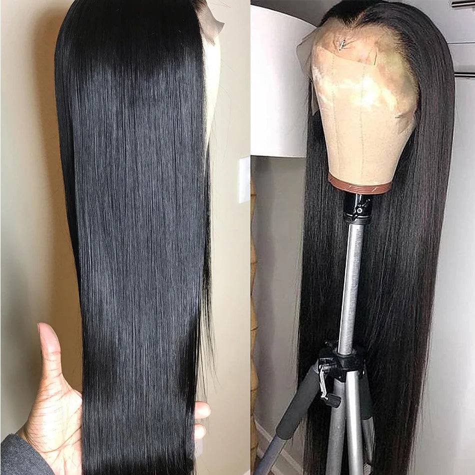 Perruque lace front 30 pouces | Perruque lace front 32 pouces | Perruque cheveux humains lisse | Perruque noire naturelle 30" | Perruque cheveux naturels 32" | Perruque droite cheveux humains | Perruque Allove cheveux humains | Perruque lace front naturelle | Perruque longue noire lisse | Perruque cheveux humains 30-32"