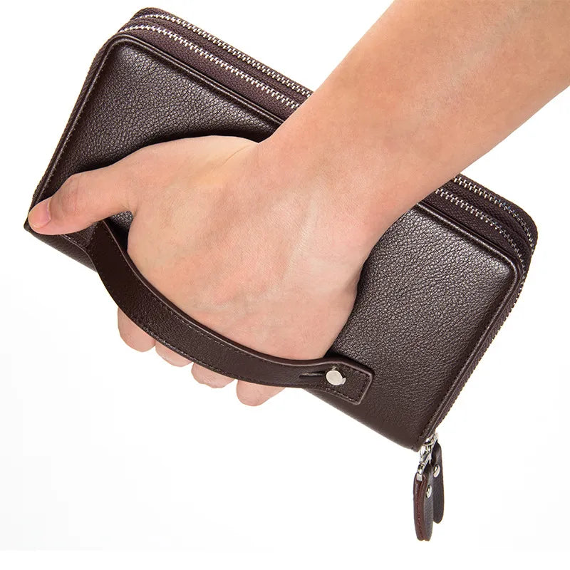 Portefeuille homme Baellerry | Baellerry portefeuille PU cuir | Pochette homme grande capacité | Portefeuille zippé homme | Portefeuille homme à dragonne | Sac à main homme élégant | Portefeuille business homme | Portefeuille homme solide | Portefeuille homme luxe PU | Portefeuille homme style pro