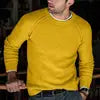 men’s sweater winter knit pullover details