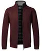 Winter New Men's Jacket Slim Fit Zipper Jacket Casual Men Solid Cotton Thick Warm Sweater Men