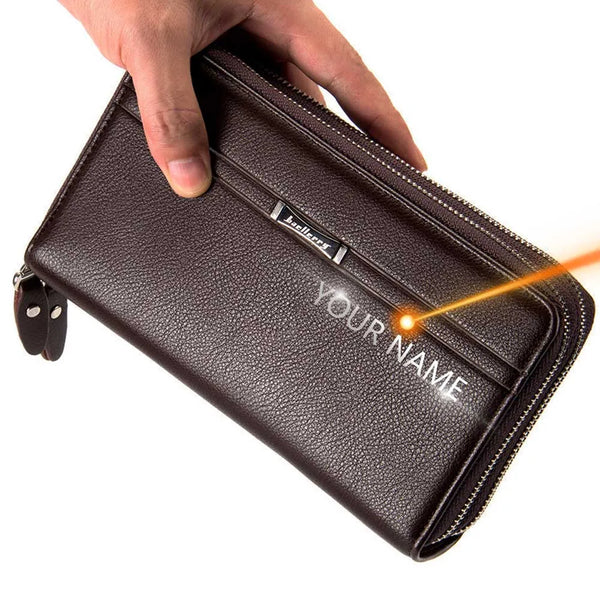 Portefeuille homme Baellerry | Baellerry portefeuille PU cuir | Pochette homme grande capacité | Portefeuille zippé homme | Portefeuille homme à dragonne | Sac à main homme élégant | Portefeuille business homme | Portefeuille homme solide | Portefeuille homme luxe PU | Portefeuille homme style pro