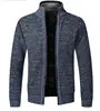 Winter New Men's Jacket Slim Fit Zipper Jacket Casual Men Solid Cotton Thick Warm Sweater Men
