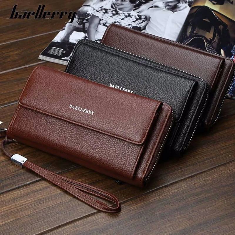 Portefeuille homme luxe cuir PU | Portefeuille homme gravé prénom | Portefeuille homme grande capacité | Clutch homme cuir avec dragonne | Portefeuille homme zippé élégant | Porte-monnaie homme business cuir | Portefeuille homme solide pratique | Portefeuille homme à fermeture zip | Portefeuille homme PU personnalisé | Portefeuille homme avec poignée