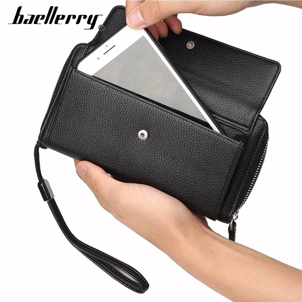 Portefeuille homme luxe cuir PU | Portefeuille homme gravé prénom | Portefeuille homme grande capacité | Clutch homme cuir avec dragonne | Portefeuille homme zippé élégant | Porte-monnaie homme business cuir | Portefeuille homme solide pratique | Portefeuille homme à fermeture zip | Portefeuille homme PU personnalisé | Portefeuille homme avec poignée