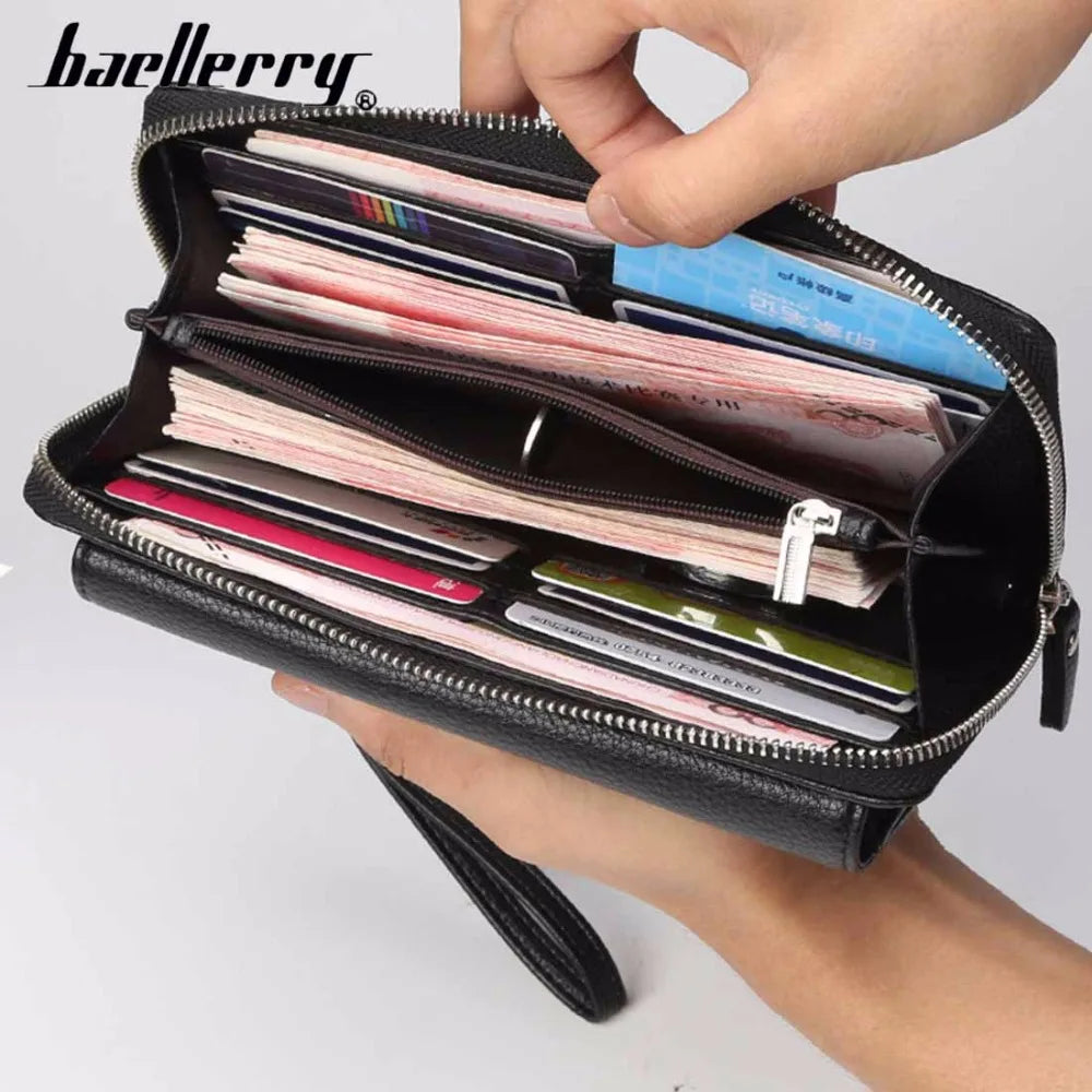 Portefeuille homme luxe cuir PU | Portefeuille homme gravé prénom | Portefeuille homme grande capacité | Clutch homme cuir avec dragonne | Portefeuille homme zippé élégant | Porte-monnaie homme business cuir | Portefeuille homme solide pratique | Portefeuille homme à fermeture zip | Portefeuille homme PU personnalisé | Portefeuille homme avec poignée