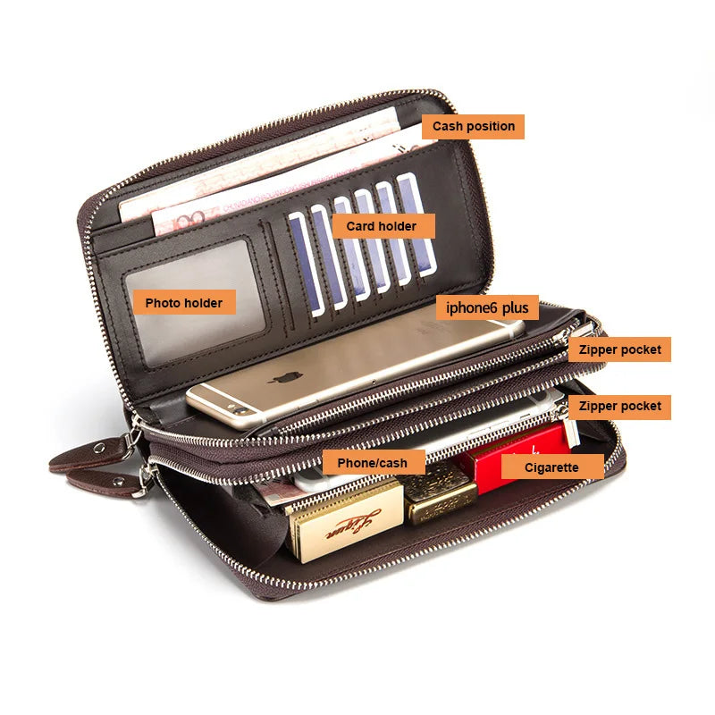 Portefeuille homme Baellerry | Baellerry portefeuille PU cuir | Pochette homme grande capacité | Portefeuille zippé homme | Portefeuille homme à dragonne | Sac à main homme élégant | Portefeuille business homme | Portefeuille homme solide | Portefeuille homme luxe PU | Portefeuille homme style pro