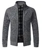 Winter New Men's Jacket Slim Fit Zipper Jacket Casual Men Solid Cotton Thick Warm Sweater Men