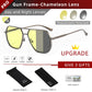 Lunettes de conduite anti-éblouissement CLLOIO avec monture en aluminium et verres photochromiques pour jour et nuit.
