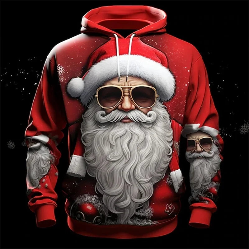Sweat-shirt à capuche pour hommes version Noël