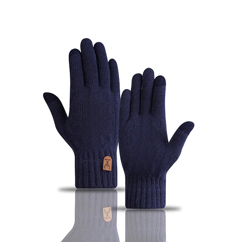 Gants chauds pour hommes écran tactile vue avant