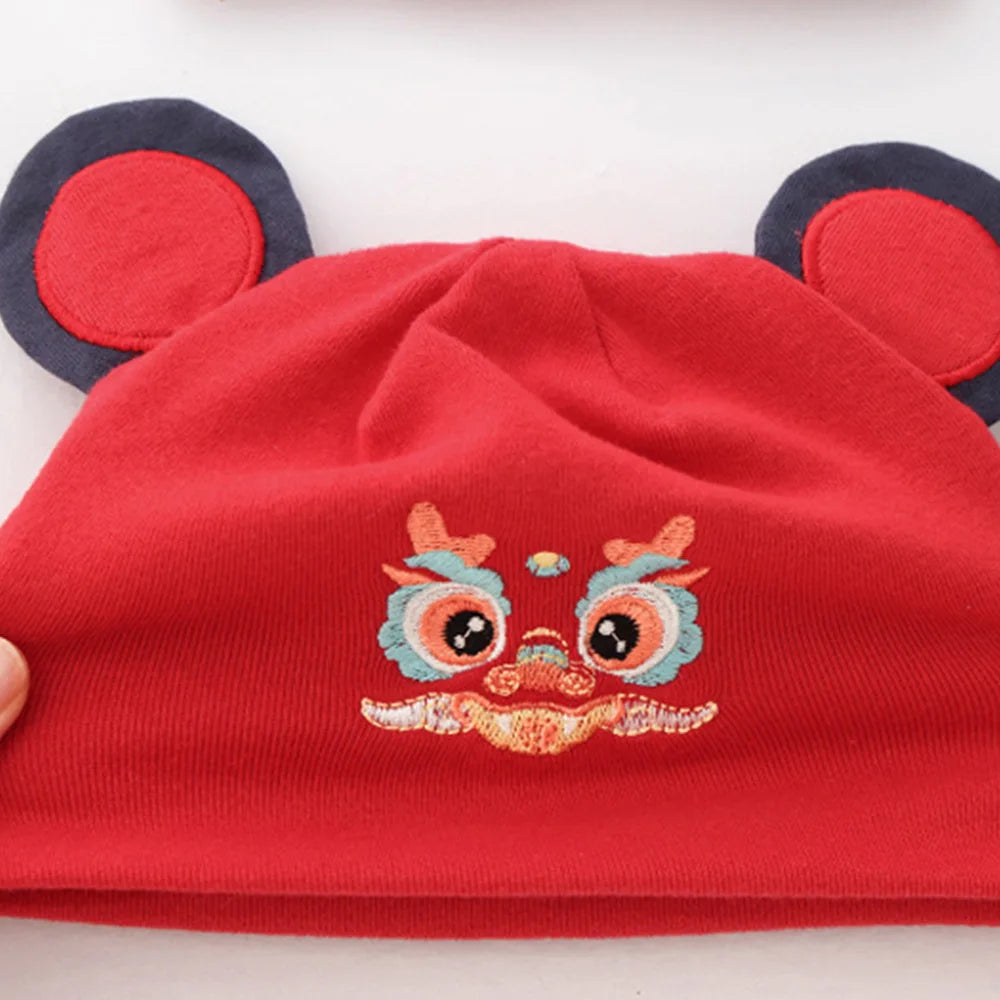 Bonnet en coton unisexe pour nouveau-né, bonnet mignon pour bébé, chapeaux de Noël pour filles et garçons, printemps, automne, hiver, nouvel an, 0 à 3 mois