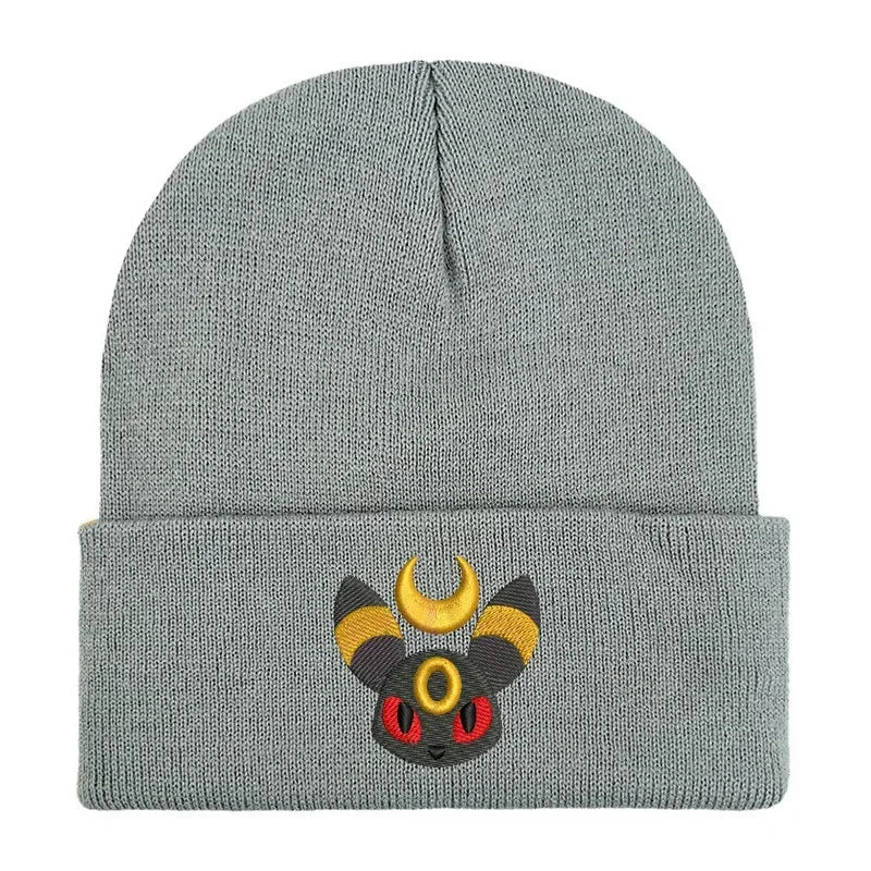 Umbreon Anime tricot bonnets chapeau hommes femmes couleur unie qualité casquette mignon décontracté chaud chapeaux mode polyvalent unisexe casquettes cadeau