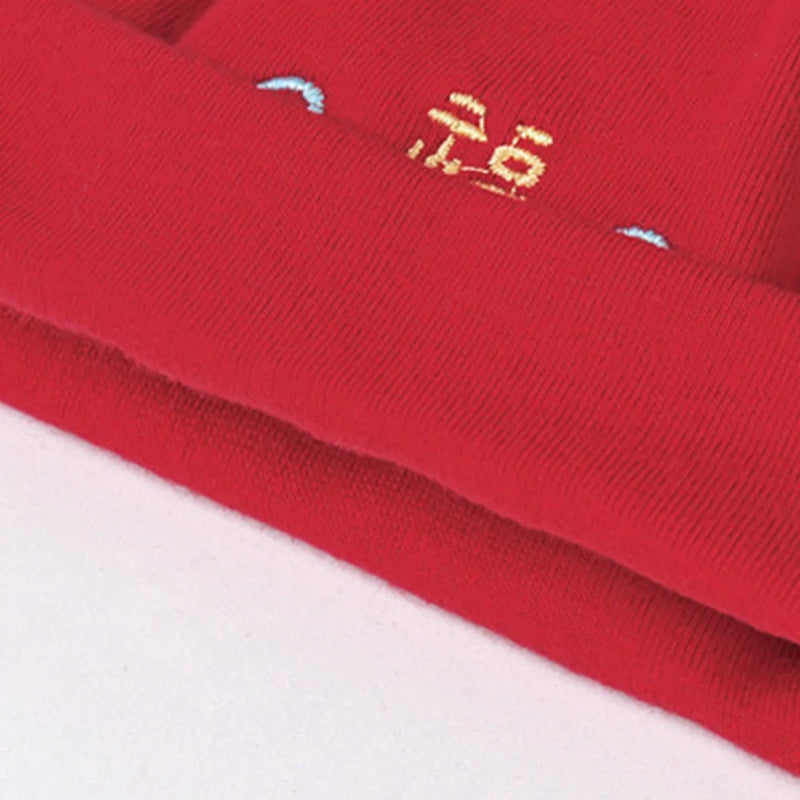 Bonnet en coton unisexe pour nouveau-né, bonnet mignon pour bébé, chapeaux de Noël pour filles et garçons, printemps, automne, hiver, nouvel an, 0 à 3 mois