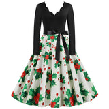  Robe de Noël Hepburn imprimé floral