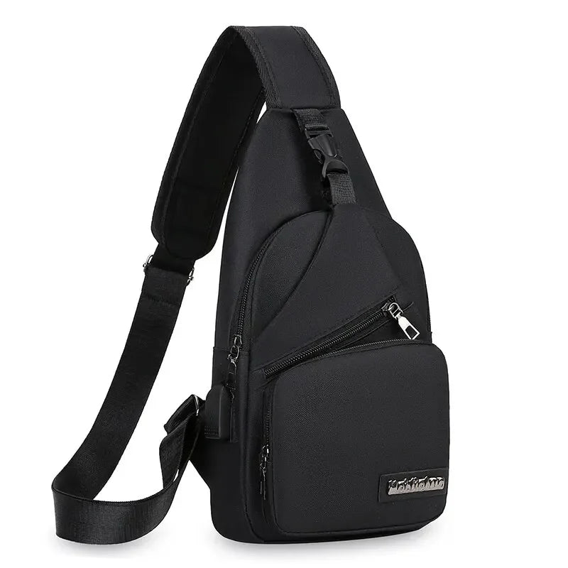 Sac de poitrine pour hommes, sac à bandoulière asymétrique, grande capacité, Sports de plein air, loisirs, mode, petit sac à bandoulière, sac à dos pour hommes