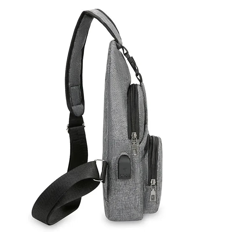 Sac de poitrine pour hommes, sac à bandoulière asymétrique, grande capacité, Sports de plein air, loisirs, mode, petit sac à bandoulière, sac à dos pour hommes