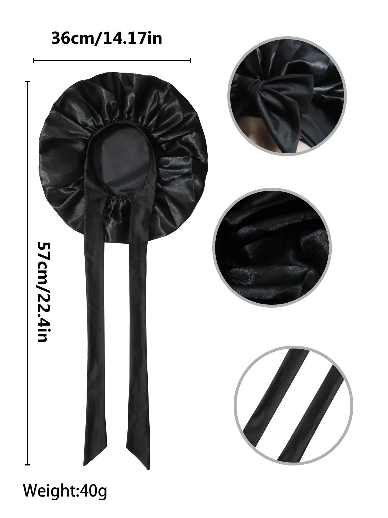 Bonnet en Satin en soie, réglable, pour dormir, avec bandeau à nouer, pour femmes et hommes