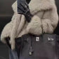 Europe États-Unis hiver veste de fourrure faux fur detail