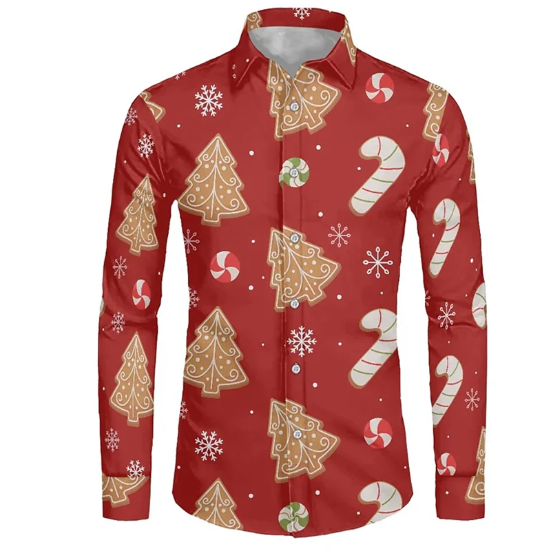 Chemise à manches longues imprimée en 3D pour hommes imprimée 3D bleue