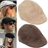 Bérets en lin pour hommes, casquette de Style britannique, chapeaux plats à la mode, classique, Vintage, Cabbie, nouvelle collection automne été 2024