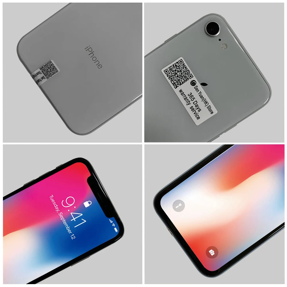 Smartphone iPhone X | Apple iPhone X débloqué | iPhone X 3 Go RAM | iPhone X 64 Go stockage | iPhone X 256 Go ROM | iPhone X Hexa Core | iPhone X Face ID | iPhone X appareil photo 12 MP | iPhone X original | Téléphone Apple iPhone X