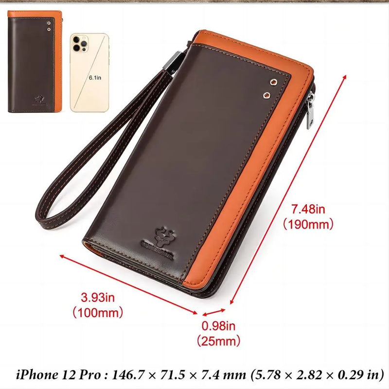 Portefeuille business cuir rétro | Portefeuille long cuir véritable | Portefeuille cuir grande capacité | Portefeuille zippé homme RFID | Portefeuille cuir anti-vol RFID | Sac à main cuir homme élégant | Portefeuille homme vintage cuir | Portefeuille cuir premium zippé | Portefeuille cuir homme sécurisé | Portefeuille cuir authentique homme

