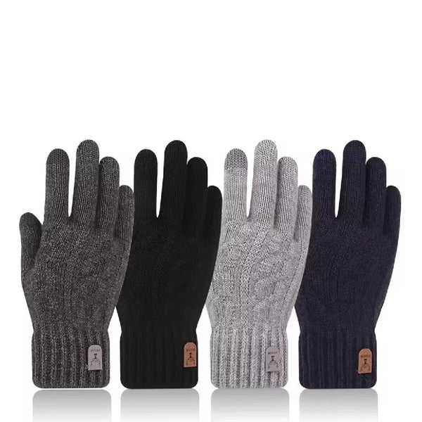 Gants chauds pour hommes écran tactile vue avant