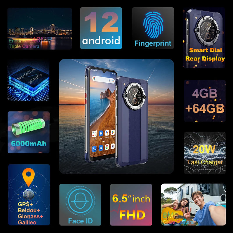 Ticktock E smartphone double écran | Ticktock E batterie 6000mAh | Ticktock E écran 6,5 pouces | Ticktock E Android 12 | Ticktock E 4GB 64GB | Ticktock E charge 20W | Unihertz Ticktock E déverrouillé | Ticktock E robuste et puissant | Ticktock E téléphone Android | Ticktock E rapide et durable