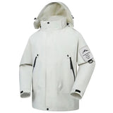 Manteau imperméable imperméable d'extérieur pour hommes, veste de pluie légère avec capuche, coupe-vent Softshell pour randonnée voyage fermeture éclair Streetwear