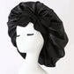 InjBonnet réglable en satin pour hommes et femmes, bonnet pour dormir, cheveux, bande lourde