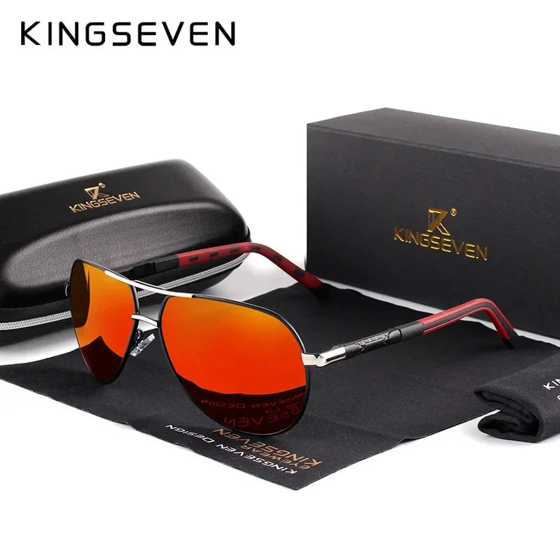 KINGSEVEN nouvelle mode hommes lunettes de soleil de haute qualité en aluminium de luxe rétro fonctionnel lunettes femmes pilote accessoire lunettes