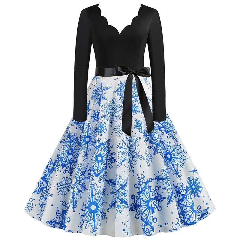 Robe de Noël Hepburn style vintage