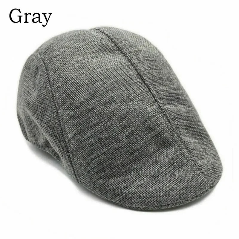 Bérets en lin pour hommes, casquette de Style britannique, chapeaux plats à la mode, classique, Vintage, Cabbie, nouvelle collection automne été 2024