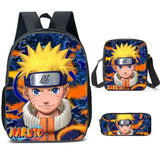 Ensemble de sac à dos Naruto 3 pièces | Ensemble de cartables Naruto | Sac à dos Naruto style coréen | Sac bandoulière Naruto | Trousse Naruto | Ensemble de sacs Naruto | Sac Naruto pour école primaire | Sac à dos Naruto pour collège | Cartable imprimé Naruto | Ensemble de sacs Naruto pour enfants
