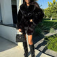 Robe mi-longue imprimée, Sexy, décolleté en v profond, plissée, Slim, manches mi-longues bouffantes, Robes de fête, vacances, été, taille haute, Robes de vacances