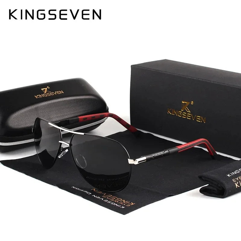 KINGSEVEN nouvelle mode hommes lunettes de soleil de haute qualité en aluminium de luxe rétro fonctionnel lunettes femmes pilote accessoire lunettes